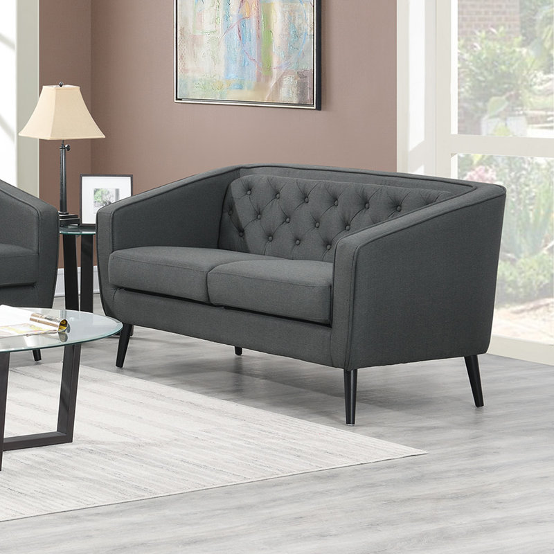 Tuxedo arm loveseat discount